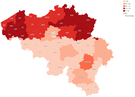 Percentage van de populatie met een global medisch dossier (GMD)